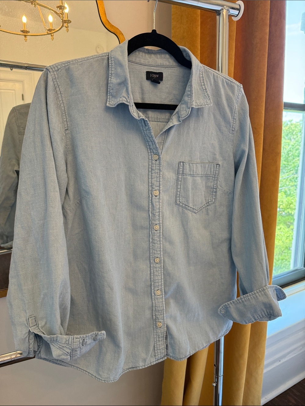 J. Crew Light Blue Denim Button-Down Shirt